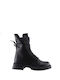 Act Women's Leather Combat Boots Black