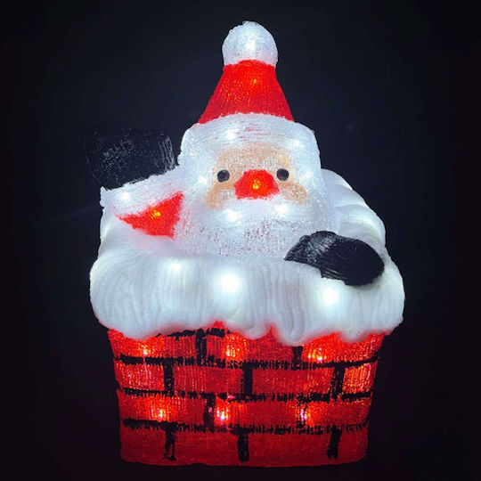 Outdoor Illuminated Santa Claus Red 35x23.5x23.5cm