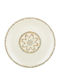 By Bone Tessera Plate Shallow made of Porcelain Beige with Diameter 19cm 12pcs