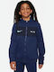 Athletic Kids Cardigan Dri-Fit with Hood Blue Nsw N Air Pk