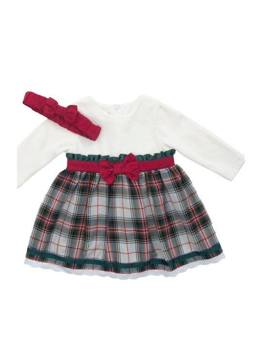 Children's Dress Checked Set with Accessories White