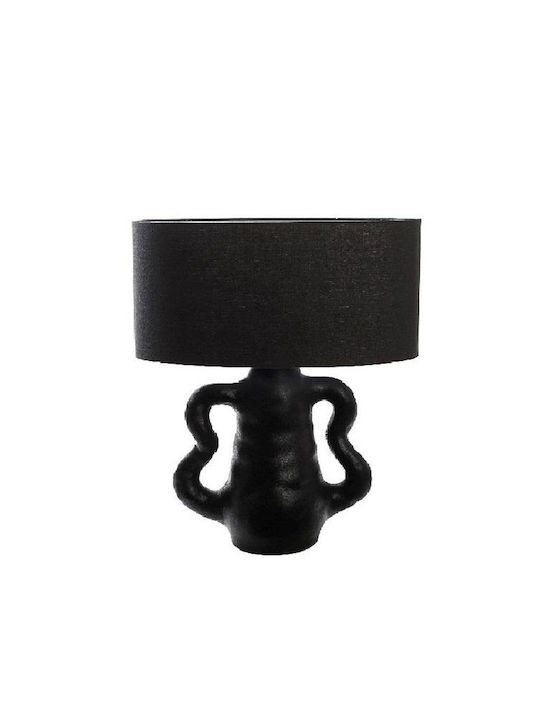 Espiel Ceramic Table Lamp for Socket E14 with Black Shade and Base