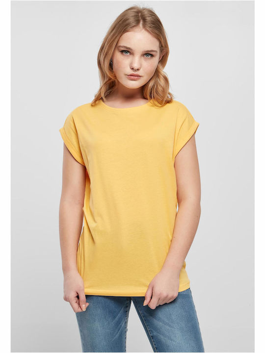 Urban Classics Women's Blouse Cotton Short Sleeve Yellow