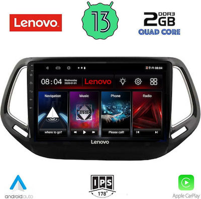 Lenovo Ηχοσύστημα Αυτοκινήτου για Jeep Compass 2016> με Clima (Bluetooth/USB/WiFi/GPS) με Οθόνη Αφής 10"