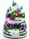 Aca Christmas Illuminated Decorative Village with Battery / Electric with Music and Movement 32x26.5x25cm.