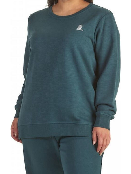 Damen Bluse Baumwolle Langärmelig Grün