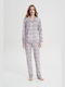 Vamp Winter Women's Pyjama Set Cotton Gray