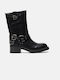 InShoes Women's Biker Boots Black