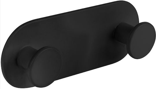 Laveo Single Wall-Mounted Bathroom Hook Black