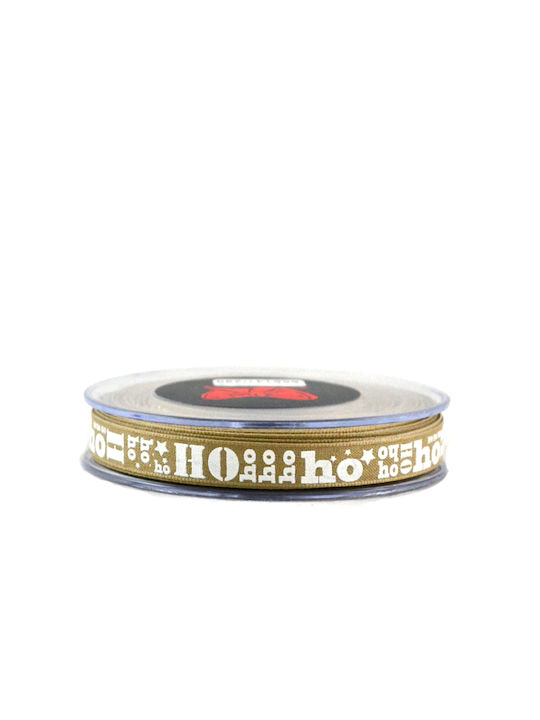 Kappa Decor Ho ho ho Christmas Ribbon Beige 1800x1.3cm 1pc