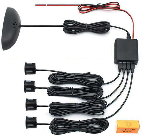 Tomahawk Car Parking System Back with Screen and 4 Sensors 22mm in Black Color