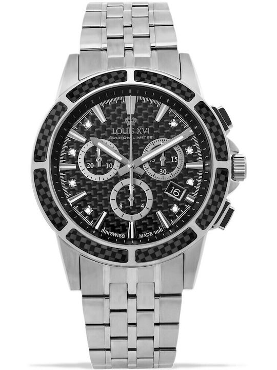 Louis XVI Men's Watch 43mm Chronograph Battery with Silver Metal Bracelet