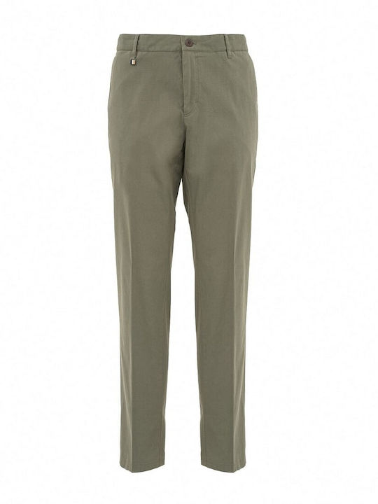 Hugo Boss Men's Trousers Elastic in Slim Fit Green