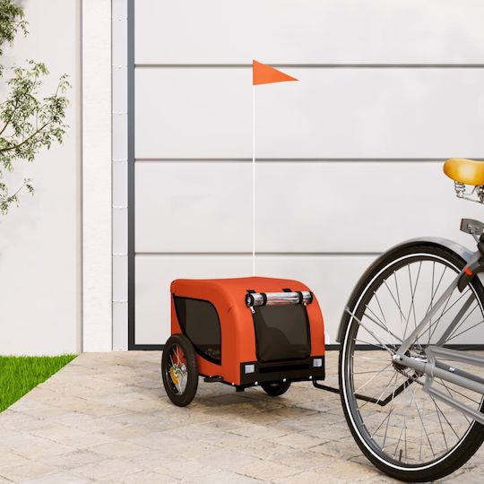 vidaXL Cosul pentru transport câine până la 30kg Portocaliu M124xL53xA53cm.