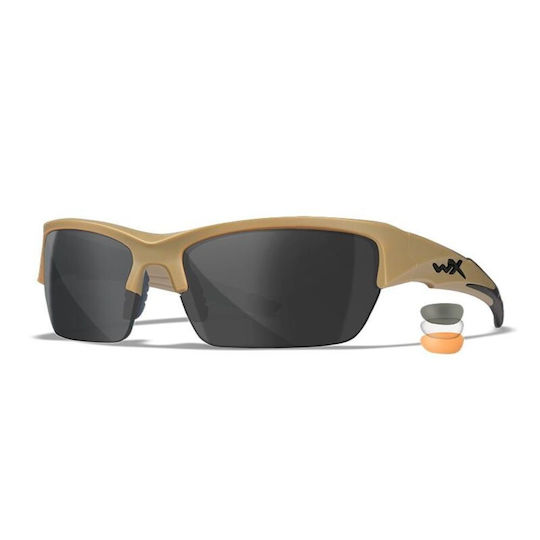 Wiley X Shooting Glasses Valor 2.5 Set of 2 Lenses with UV Protection Gray