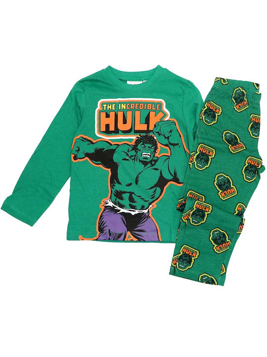 Marvel Set Top & Bottom Kids Cotton Pyjamas Green