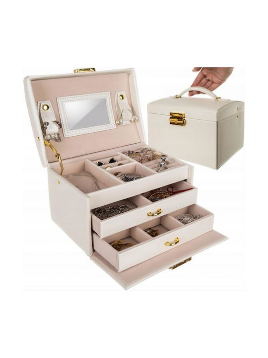 Κοσμηματοθήκη Jewellery Box with Drawer & Mirror 17.5x14x12.9cm