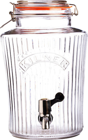 KIlner Ваза за Обща Употреба с Капак Стъклена Прозрачна 5000ml
