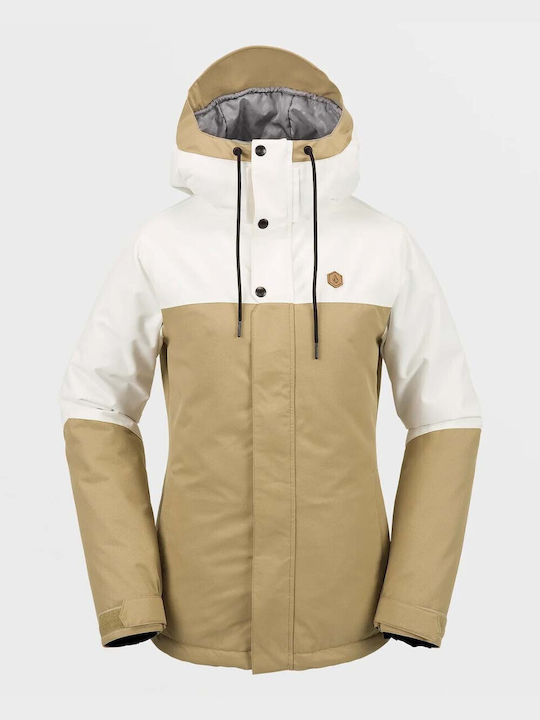 Volcom Bolt H0452413-DKA Frauen Jacke aus für Ski & Snowboard Beige