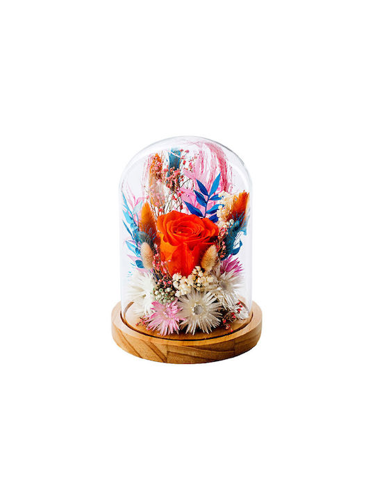 Trandafir Etern Dry Flowers Orange 1buc