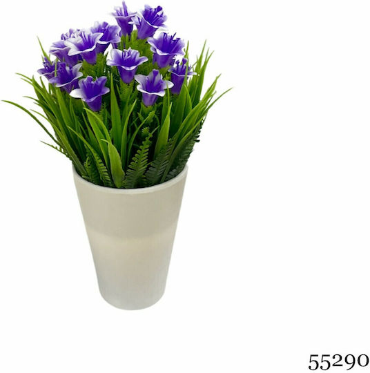 Plantă Artificială în Ghiveci Mic Dimensiuni 11x11x20cm Purple 20cm Arte Regal