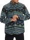 Furnace Long Sleeve Flannel Overshirt in Regular Fit Multicolour ABYFT00101 RAV