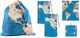 Kikkerland Travel Bags Maps - Set 4pcs. Θήκη Οργάνωσης Μπλε 4τμχ