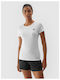4F Women's Athletic Blouse Short Sleeve White