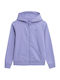 4F Kids Sweatshirt Cardigan with Hood Purple