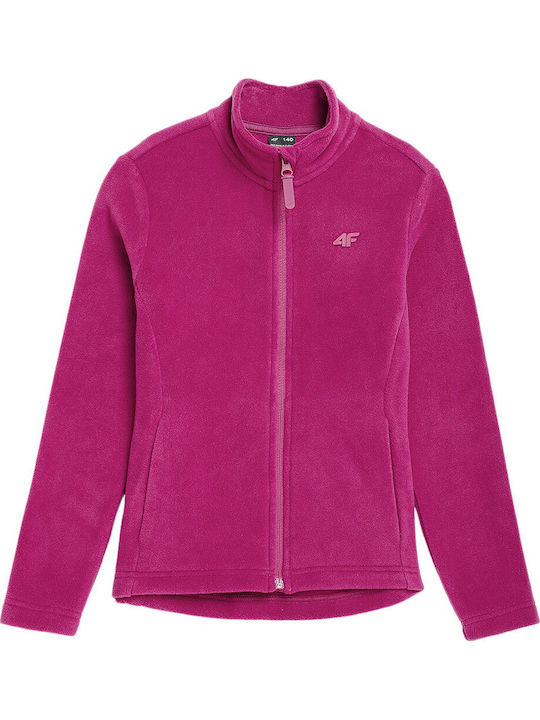 4F Kids Cardigan Fleece Fuchsia