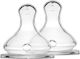Elhee Silicone Bottle Teats for 0+ Months 2 Pieces