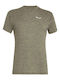 Salewa Puez Men's Athletic T-shirt Short Sleeve Gray