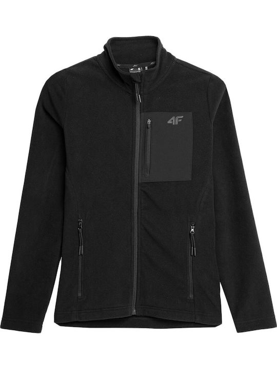 Fleece Damen Jacke in Schwarz Farbe