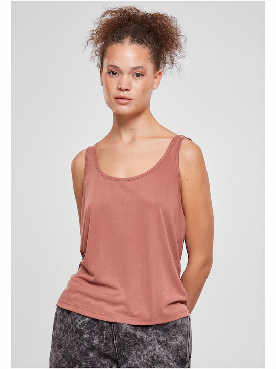 Urban Classics Damen Bluse Kurzärmelig Orange
