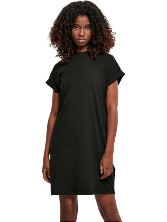 Summer Mini Athletic T-Shirt Short Sleeve Black Dress