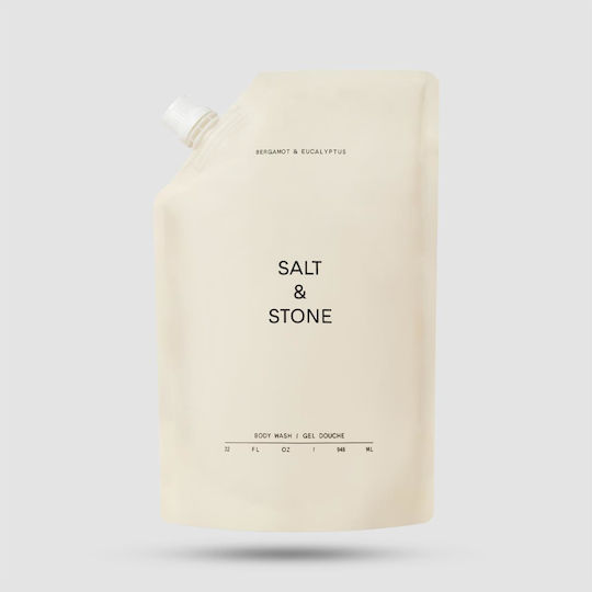 Salt & Stone Refill Gel de Dus cu Niacinamidă pentru Strălucire 946ml