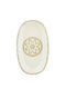 By Bone Tessera Serving Platter Oval made of Porcelain White 24x14.5cm