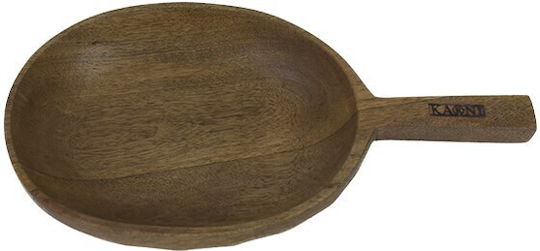 Nakaro Wood Serving Bowl Round Wooden Brown with Diameter 28cm