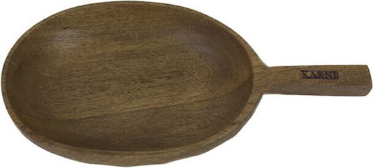 Nakaro Wood Serving Bowl Round Wooden Brown with Diameter 38cm