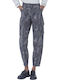 Damen Stoff Cargo Hose Gray