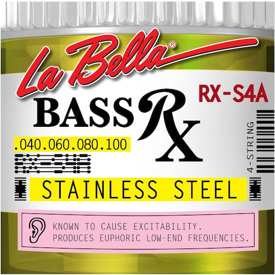 La Bella Rx Set of Stainless Steel Bass Strings 45 - 100