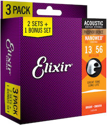 Elixir Nanoweb 16546 Χορδές 13 - 56"