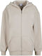 Long Women's Sweatshirt Jacket Beige