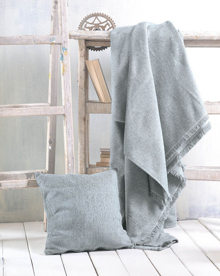 Rythmos Avida Ριχτάρι Πολυθρόνας Δύο 'Οψεων Chenille 180x160εκ. Γκρί