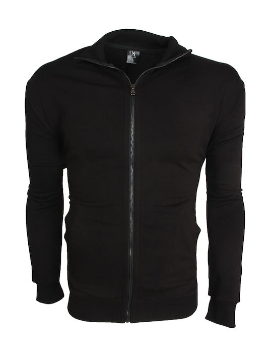 Stefansxxl Men's Sweatshirt Jacket with Hood Black