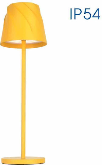 Vivalux Metal Table Lamp LED with Yellow Shade and Base