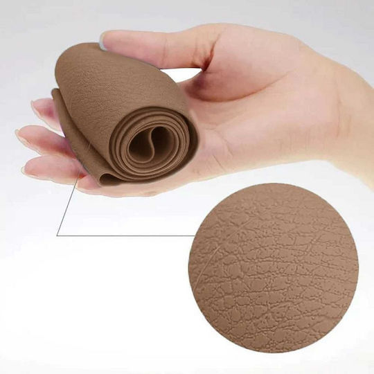 Auto-Lenkradabdeckung Maßgeschneidert aus Kunstleder Beige mit Beige Naht