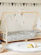 Kids Bed Single Beige for Mattress 90x200cm