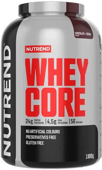 Nutrend Whey Core Πρωτεΐνη Ορού Γάλακτος Χωρίς Γλουτένη με Γεύση Chocolate Cocoa 1.8kg