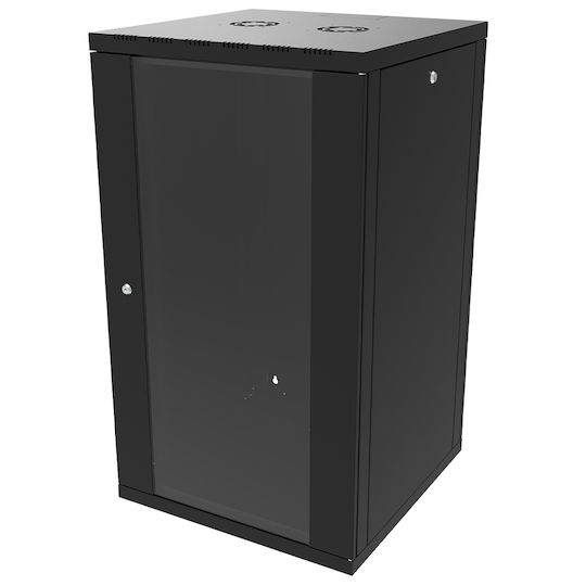Canovate Монтиран на стена Рак кабинет 21U 60x60см Черен WS3O-9-2166A